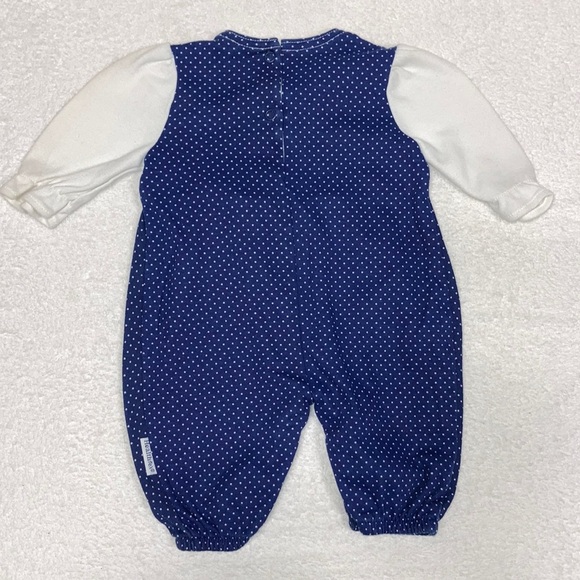 Vintage Heathtex Jumper kitty cat Polka Dot /90s romper 3m - Picture 6 of 8